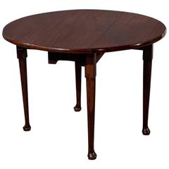Antique English Georgian Drop-Leaf Dining or Centre Table Fine Mahogany