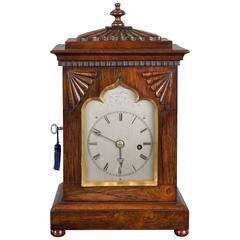 Antique Rosewood Miniature Bracket Clock by King, Lynn