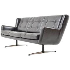 Early Danish Leather Sofa by Skjold Sørensen