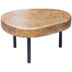 Paul Evans Style Tripod Coffee Table Golden Top 11