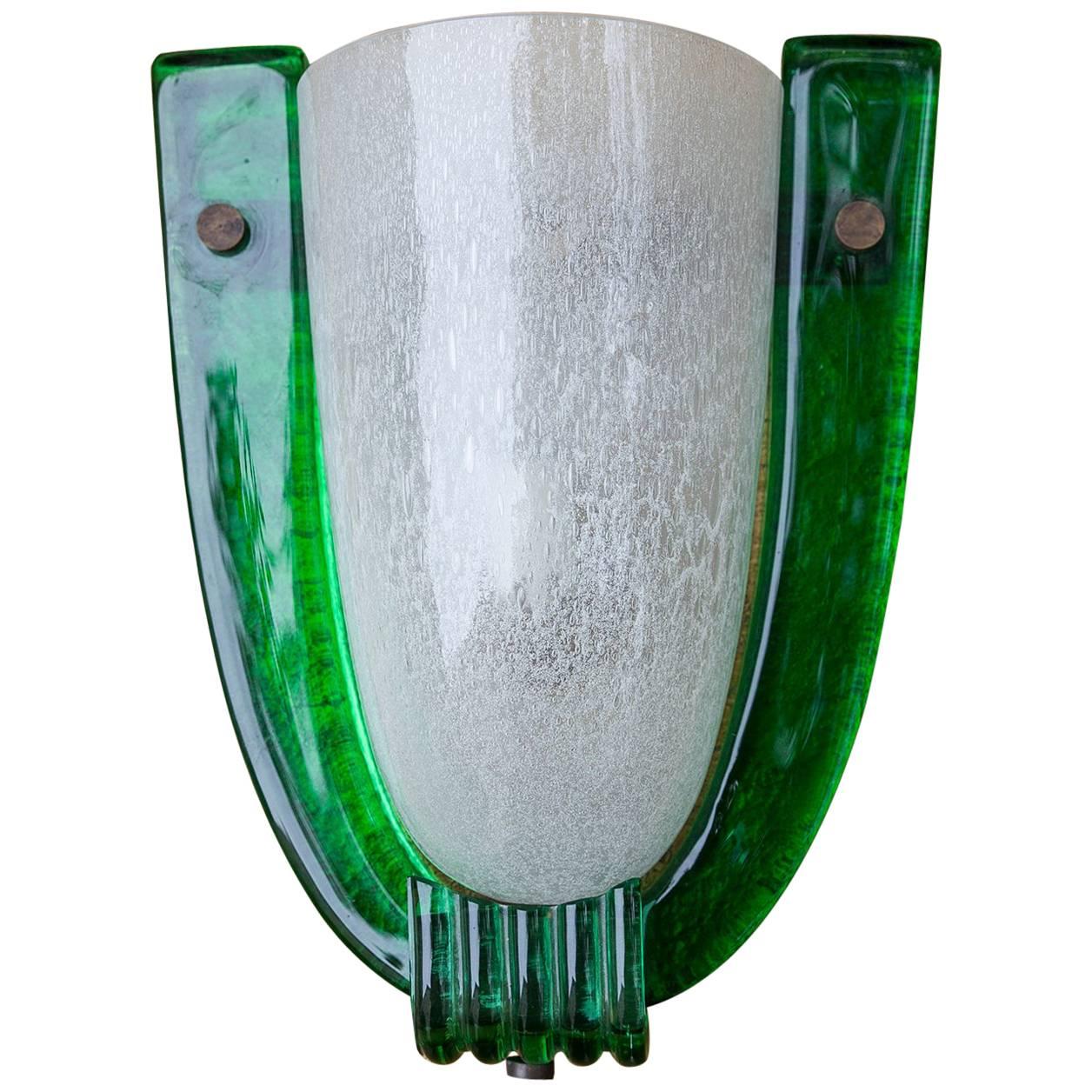 Venini Wall Light Green Glass