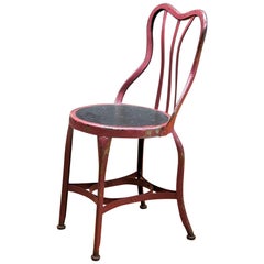 Antique 1920s Toledo Art Metal Company Ice Cream Cafe Accent Chair