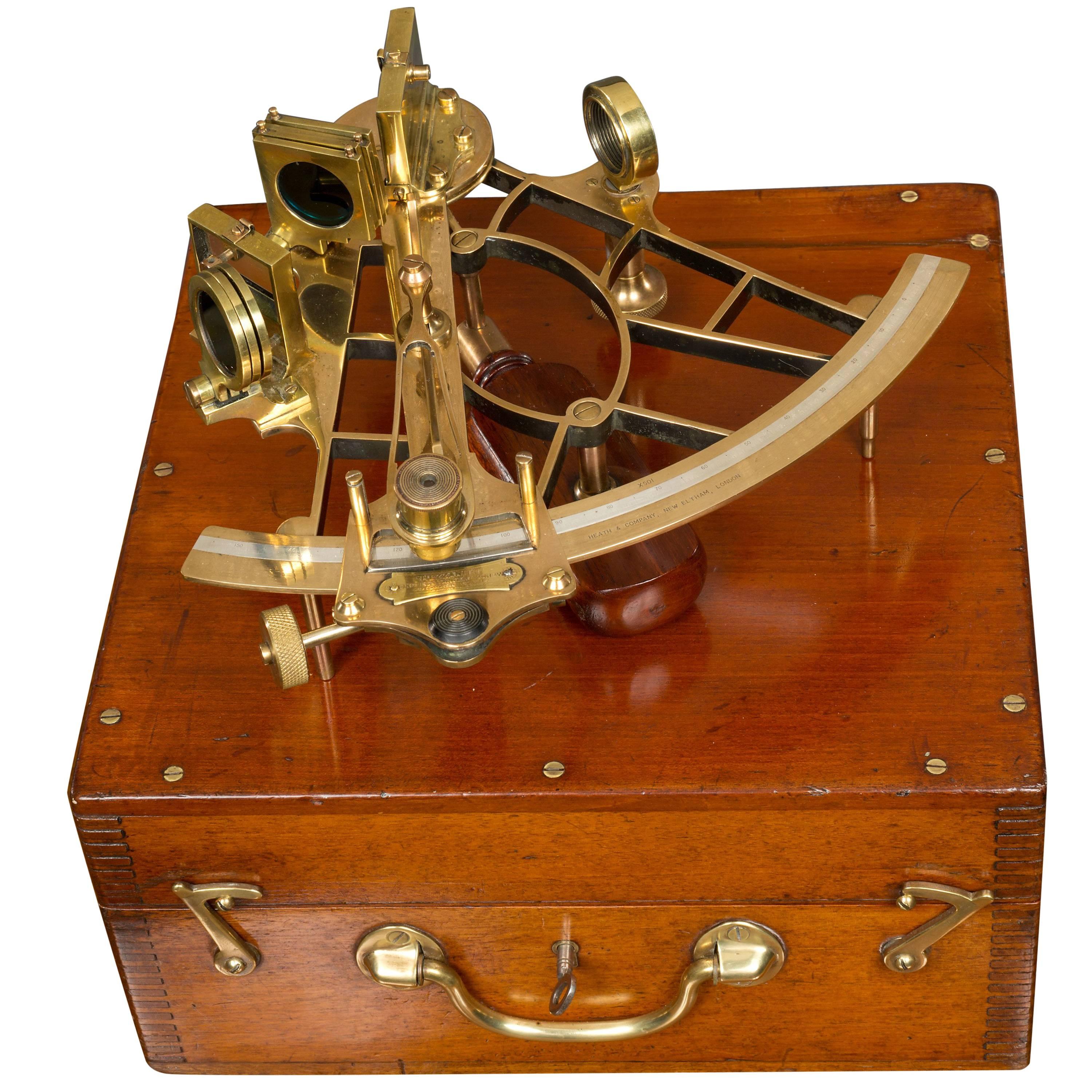 Vernier Sextant by Heath and Company, London For Sale
