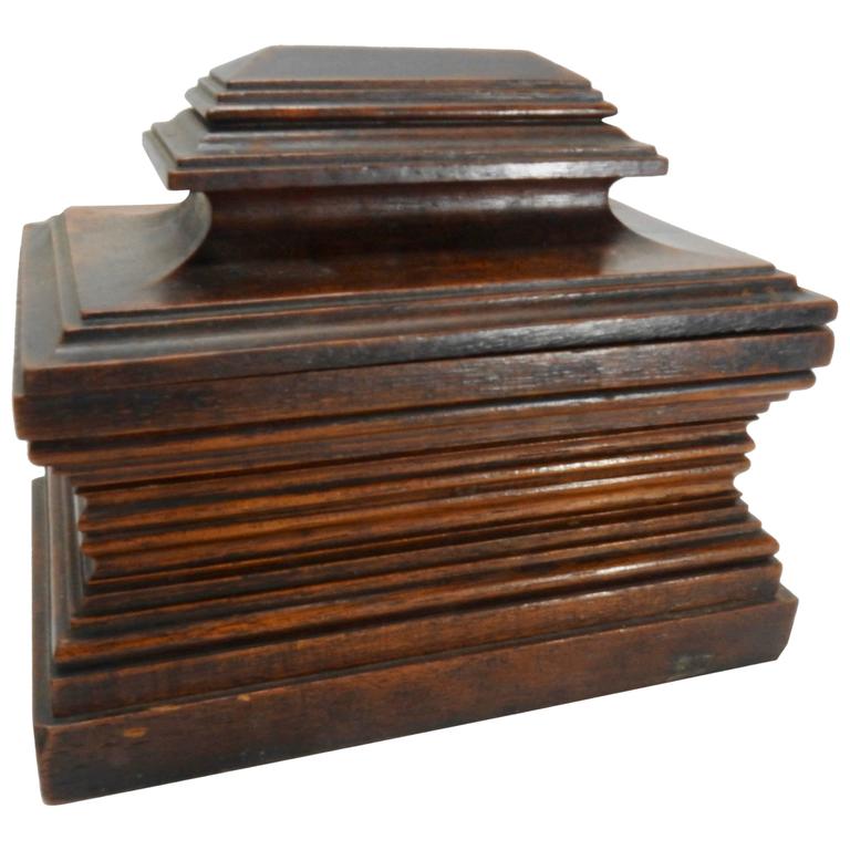Vintage Walnut Dresser Box For Sale at 1stdibs
