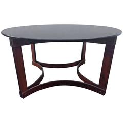 Ingmar Relling Midcentury Circular Rosewood Coffee Table Original Glass