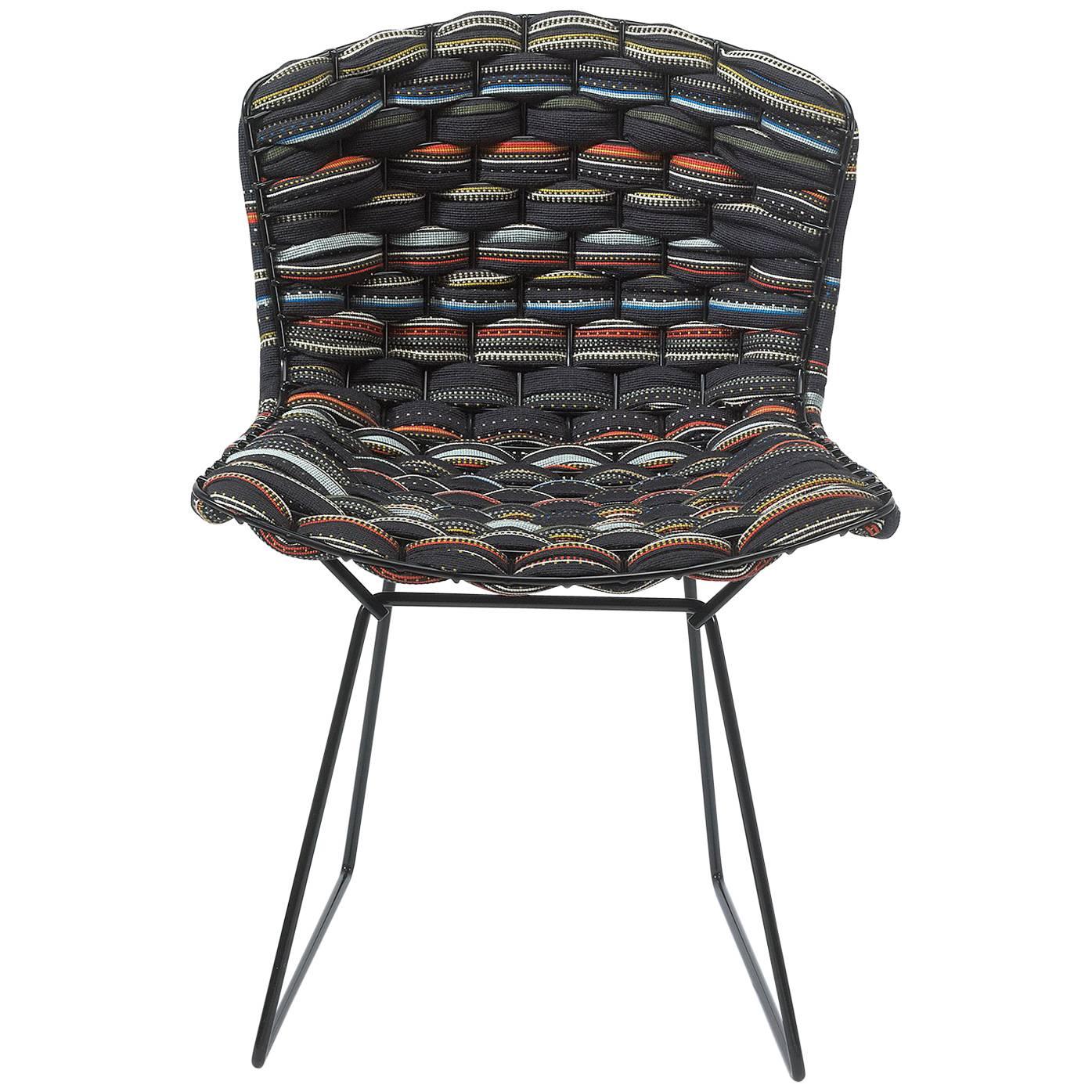 Bertoia Multi-color Loom Chair by Clément Brazille, Handmade in France For Sale