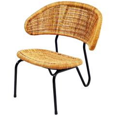 Dirk van Sliedregt Rattan Easy Chair 568 for Gebr Jonkers, 1954