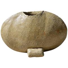 Brutalist French Ceramic Vase, 1989