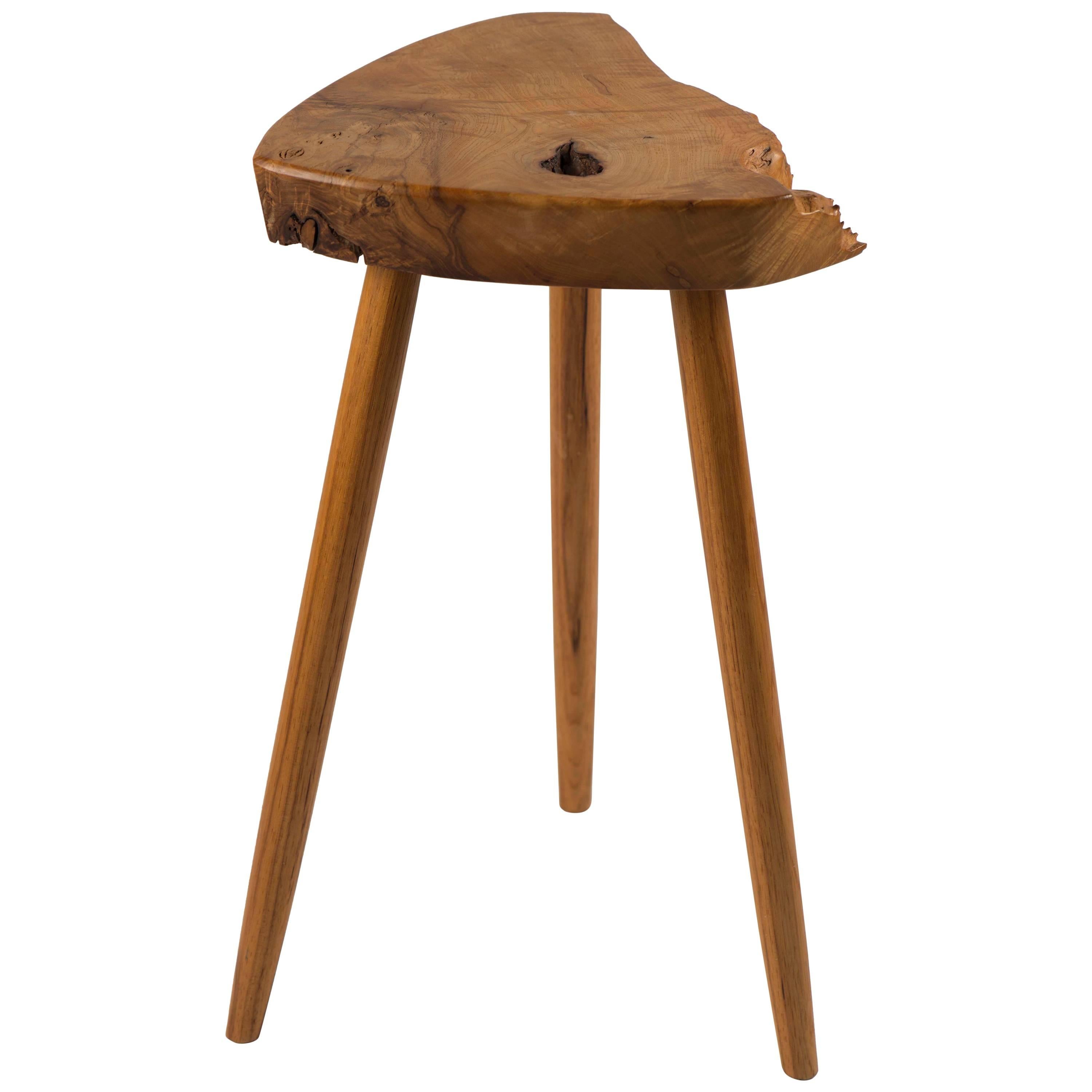 George Nakashima Wepman Side Table in French Olive Ash and Hickory