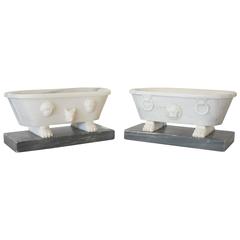 Two Marble Grand Tour Models of the Farnese Tubs, circa 1820