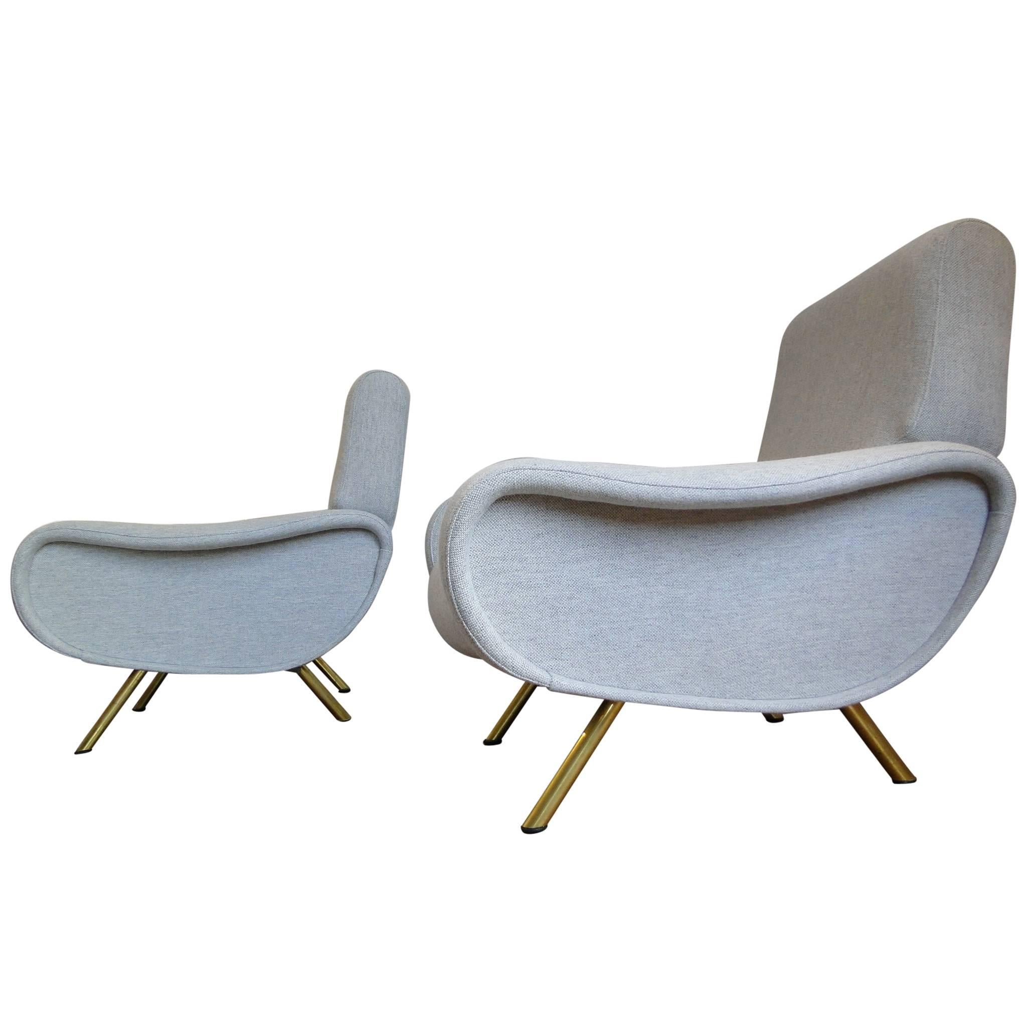 Pair of Easy Chairs Marco Zanuso for Arflex Model Lady, 1951 For Sale