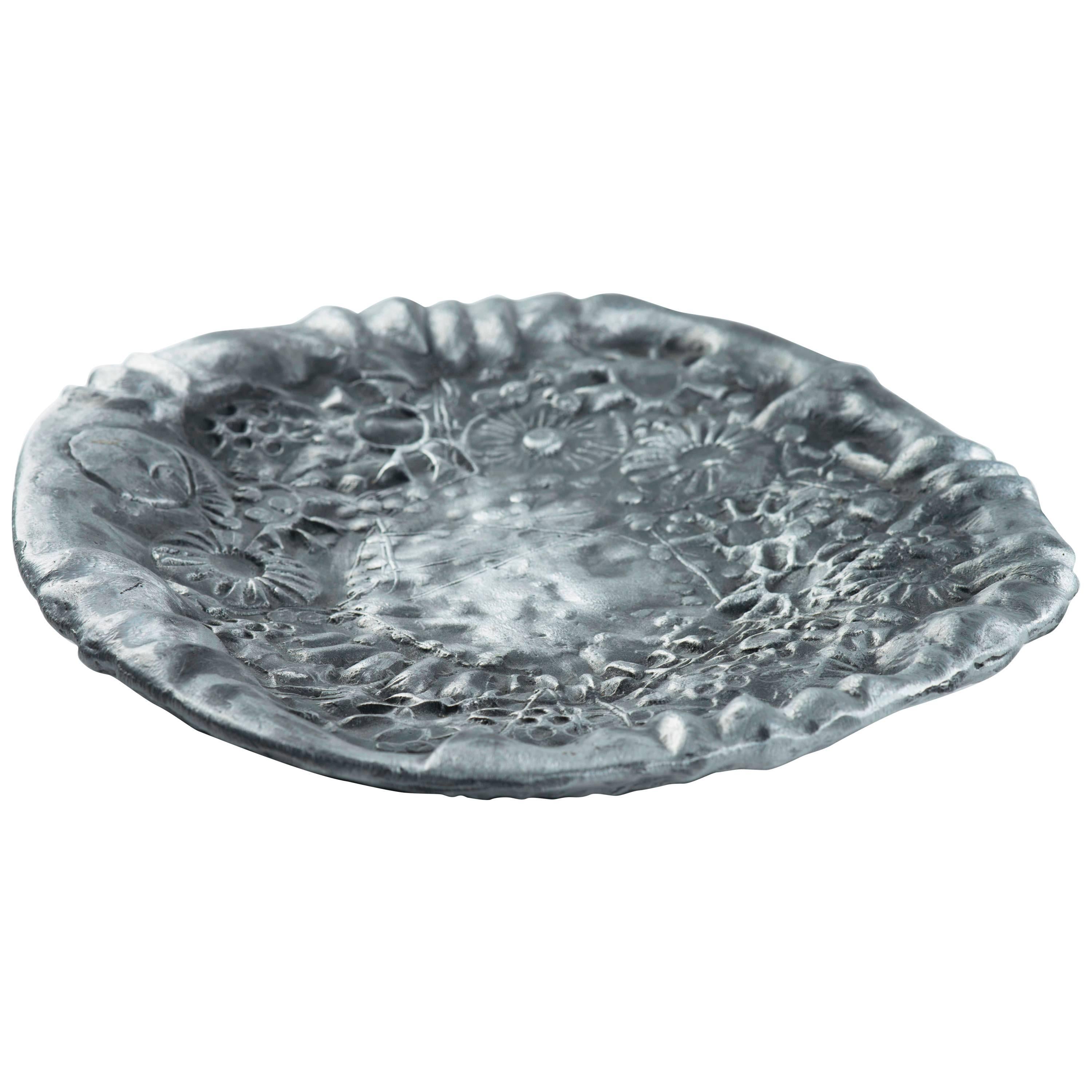 Donald Drumm Cast Aluminum Platter For Sale