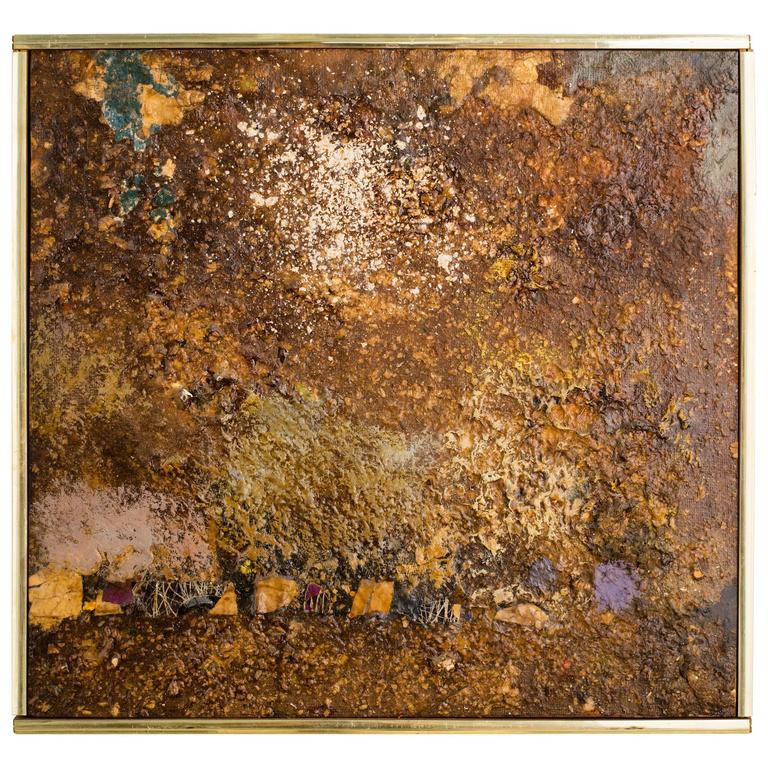 1960s Brown Abstract Oil Painting By Fischer For At 1stdibs 1960s Brown Abstract Oil Painting By Fischer For