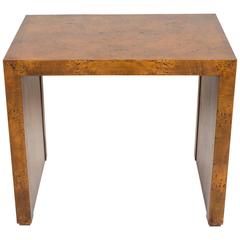 1970s Burled Wood Side Table 1