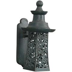 Antique Charming Cottage Style 1920s Exterior Wall Lantern
