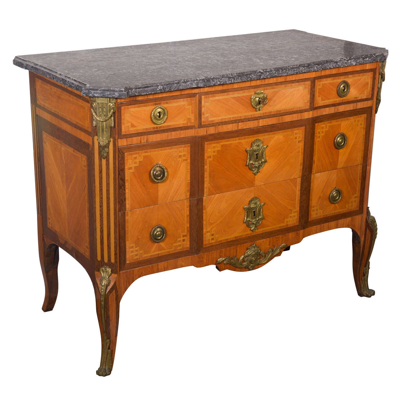 Transitional Louis XV-XVI Period Commode For Sale