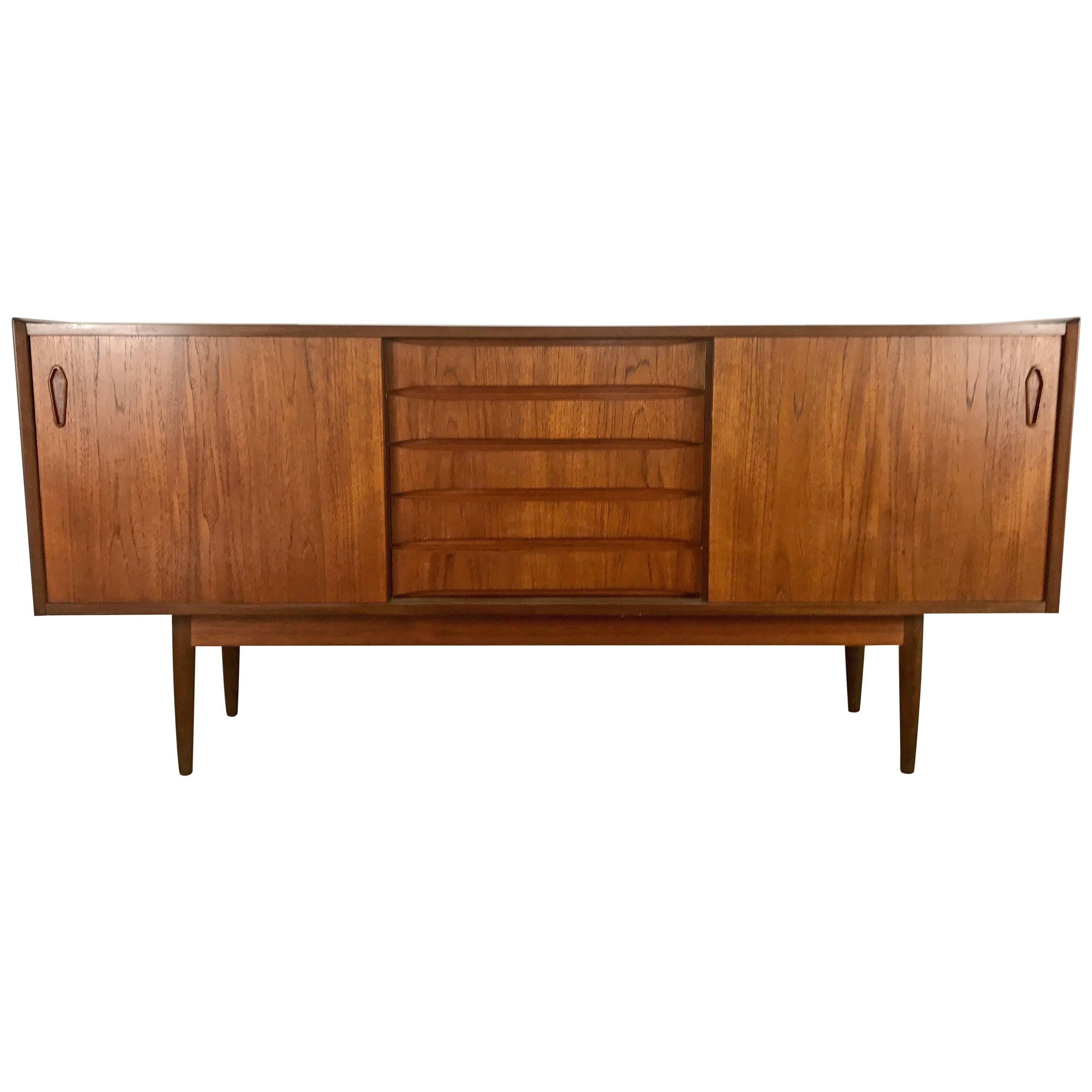 Classic Danish Modern Credenza/Sideboard, Figured Walnut, Arne Vodder