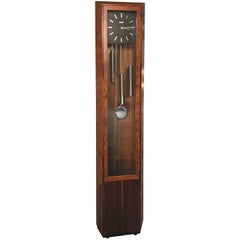 Vintage Rare George Nelson Howard Miller Burl and Rosewood Grandfather Clock