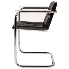 Modernist Plexiglass & Leather Cantilever Chair by Hans Könecke for Tecta, 1960s