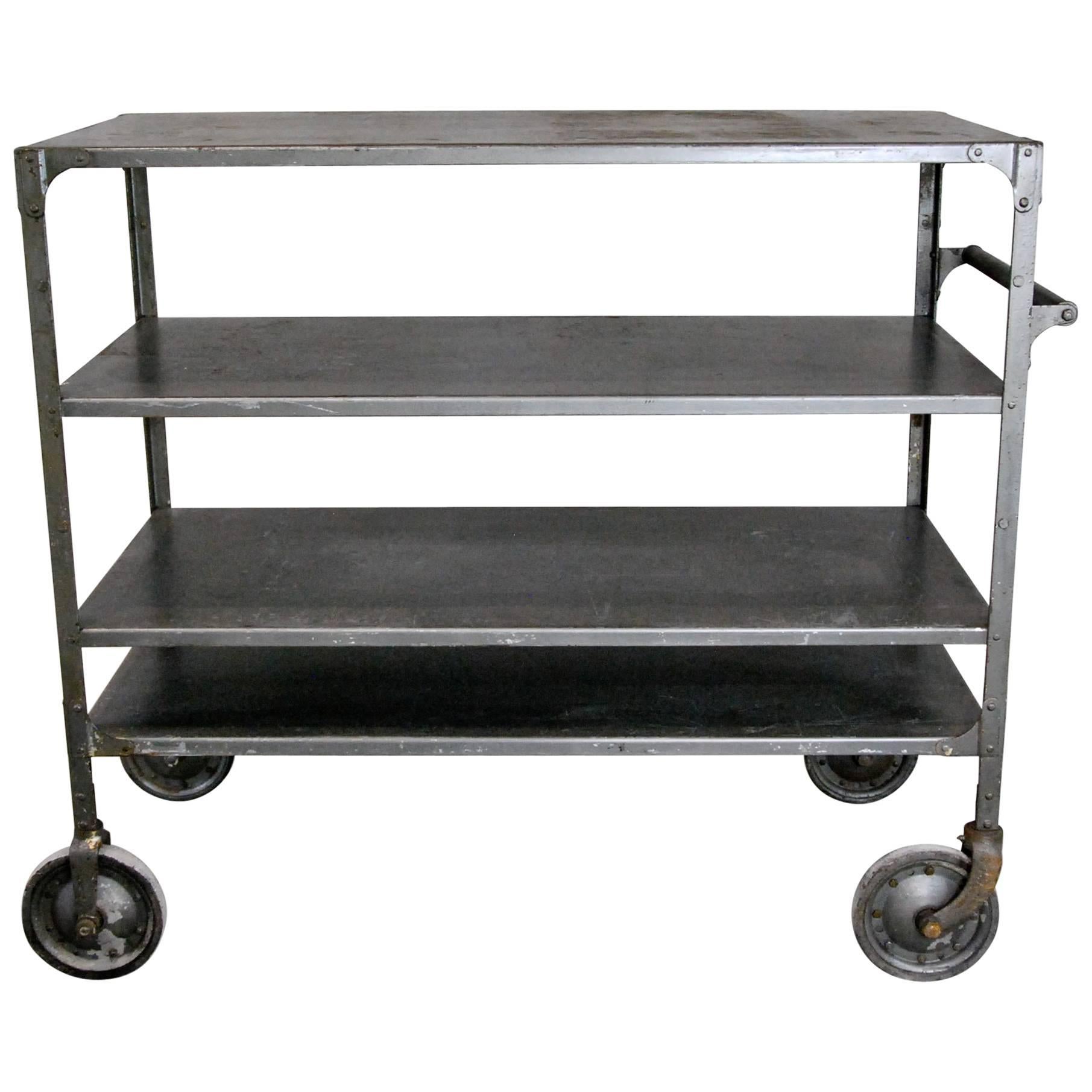 1940 Vintage Rolling Steel Industrial Cart at 1stDibs vintage rolling