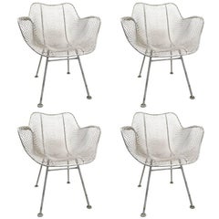 Set of Four Woodard Sculptura Garden Patio Chairs