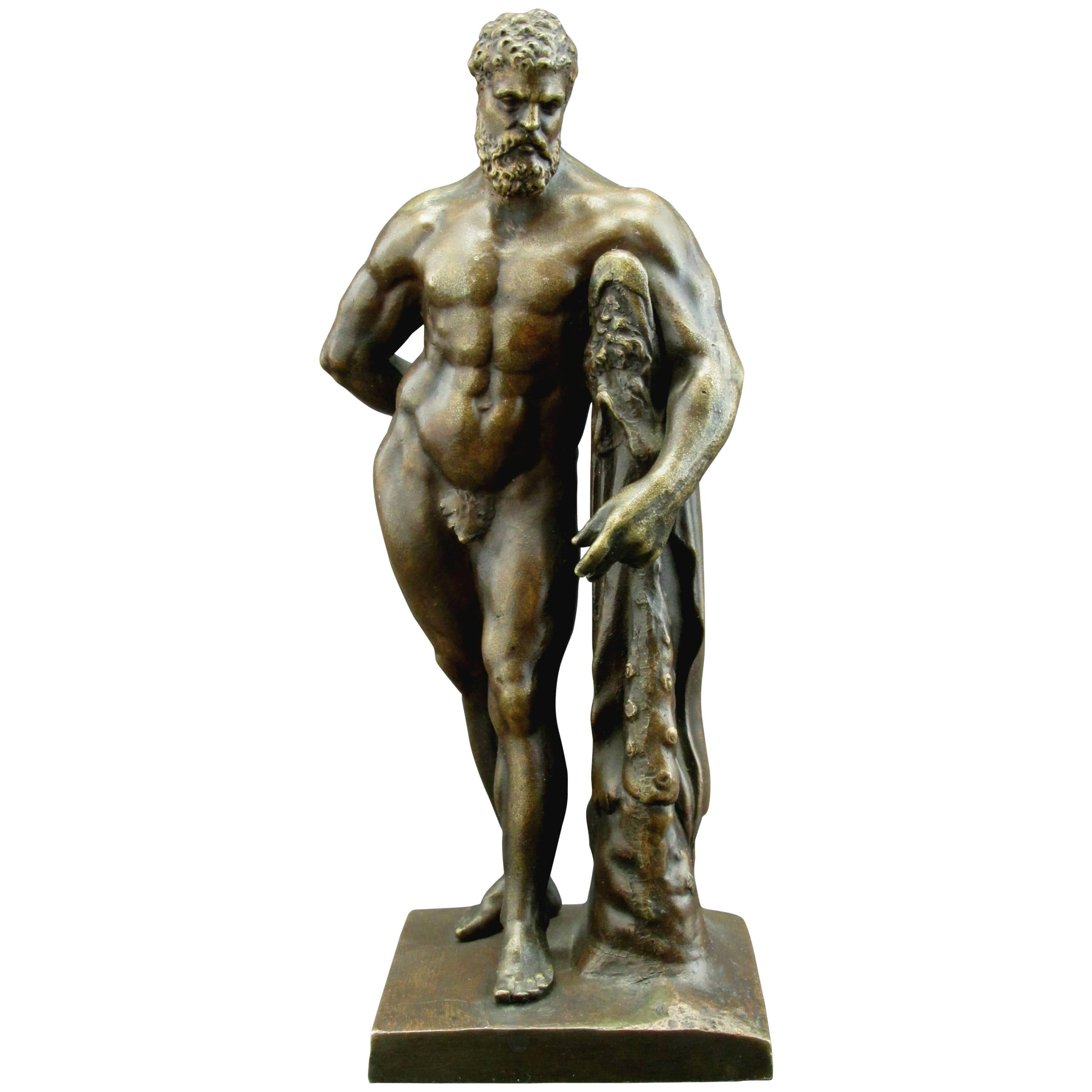 Very Good 19th Century ‘Grand Tour’ Desk-Top Bronze of the Farnese Hercules