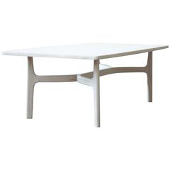 T06 Contemporary Handmade Coffee Table with Bent Wood Rails, in Solid Ash