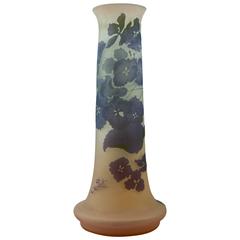 Large Emile Galle French Art Nouveau Cameo Vase, circa 1900