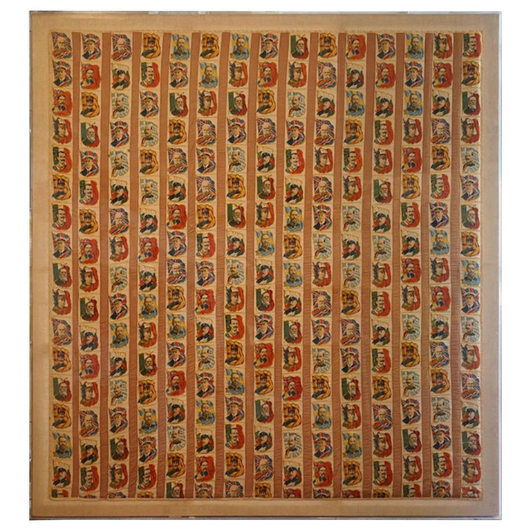 imperial tobacco cards Imperial Tobacco Company of Canada Silk Trading Cards Quilt Mounted on  Canvas For Sale at 1stDibs