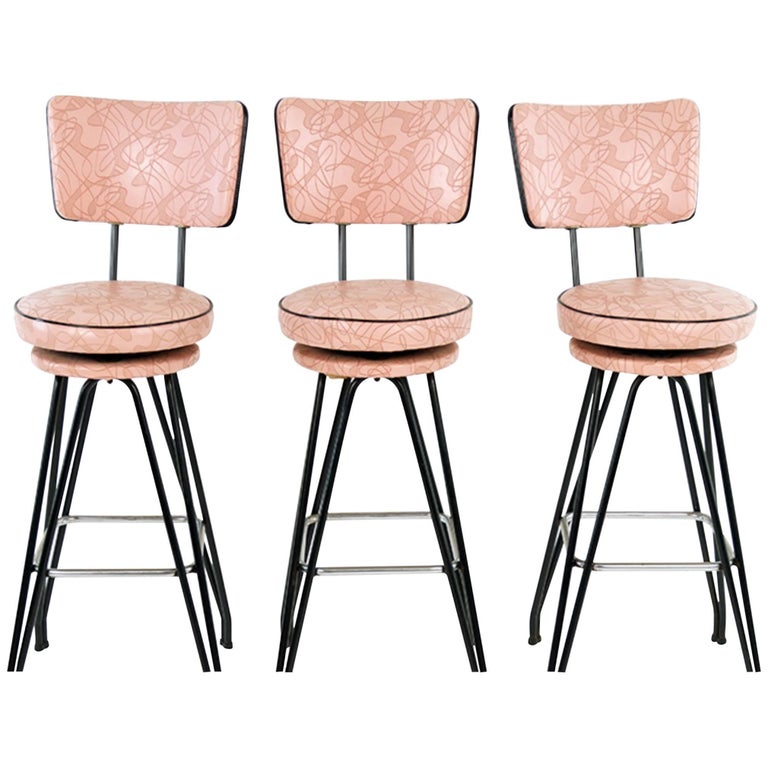 Mid Century Bar Stools Set Of Three 26