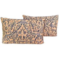 Retro Fortuny Pillows in Ucelli Patern