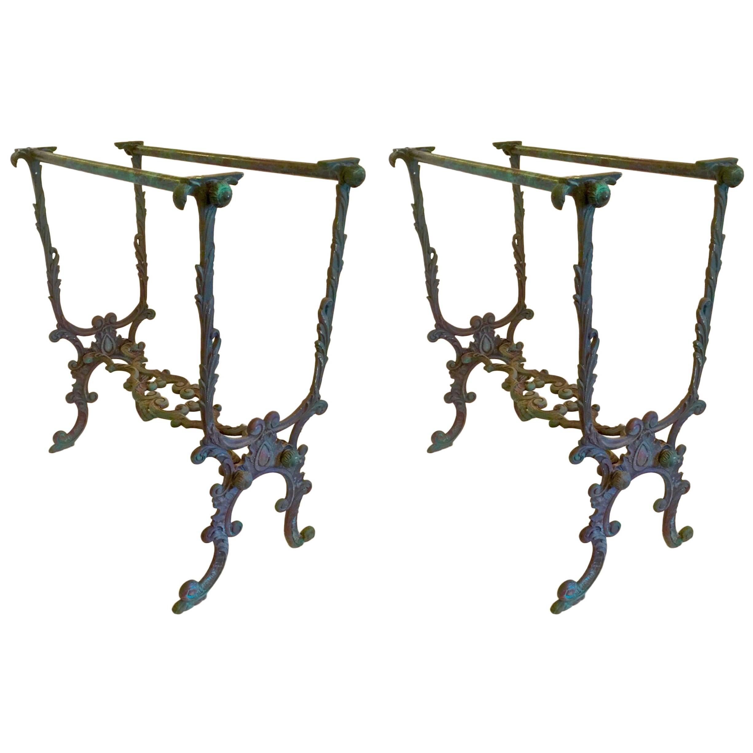 Pair of 19th Century French Bronze Console Bases
