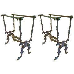 Pair of 19th Century French Bronze Console Bases