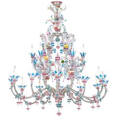 Italian Ca'rezzonico Chandelier in Murano Glass, Galliano Ferro, 1960s 7