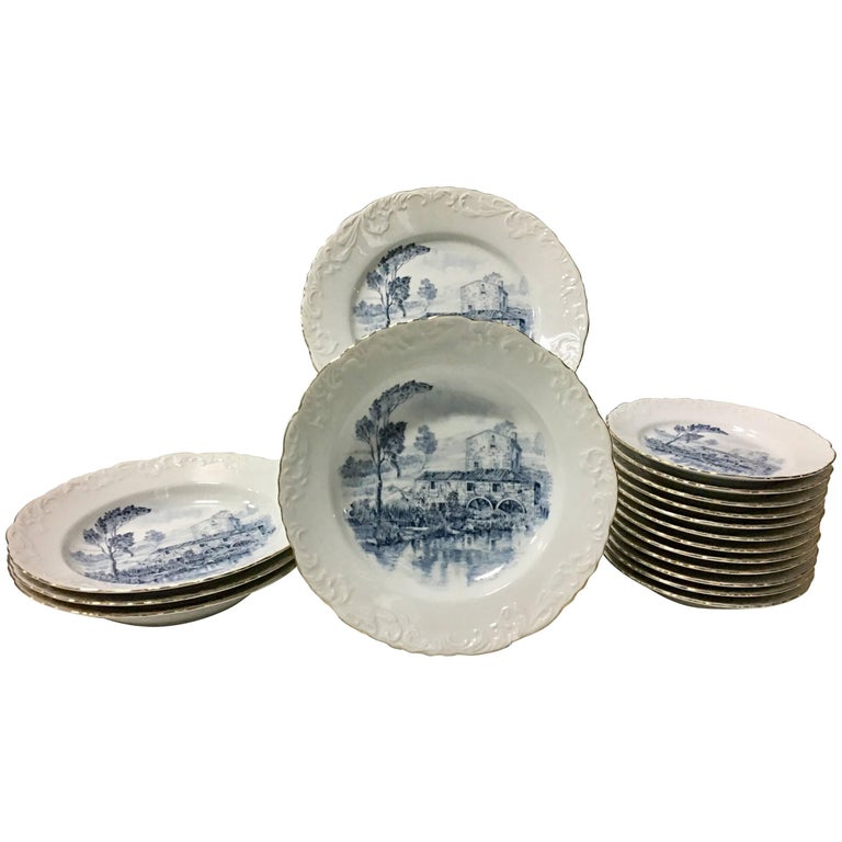 cigar Meyella To expose Vintage Portugal Blue and White Ceramic Dinnerware Set of 26 by Spal  Porcelanas at 1stDibs
