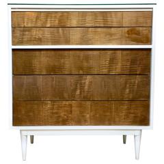 Mid-Century Two-Tone Lacquered Five-Drawer Dresser by Basic Witz