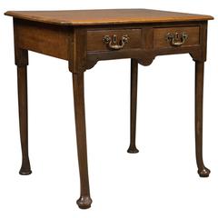Antique Lowboy, Victorian Hall Table, English Oak, circa 1850