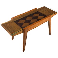 1940´s Coffee Table, oak, mahogany and oak marquetry - France