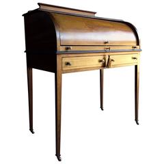 Late 19th-Early 20th Century Cylinder Bureau Writing Desk