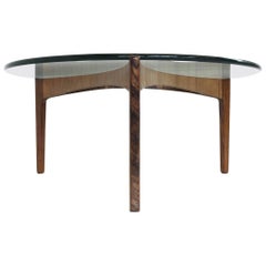 Danish Rosewood and Glass Coffee Table by Sven Ellekær, 1962