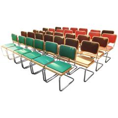 23 Multicolored Marcel Breuer "Cesca" Chairs