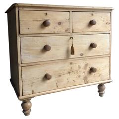 Antique Chest of Drawers Dresser Stripped Pine Victorian 19th Century