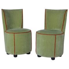 Paire de chaises de cocktail en perles