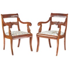 Pair of French Mahogany Carver Chairs