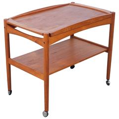 Beautiful Mid-Century Serving Cart/Bar Trolley in Teak 6