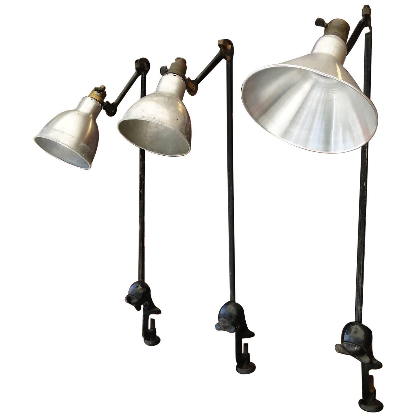 Lampe Gras No. 201     3 Table Lamps, circa 1930