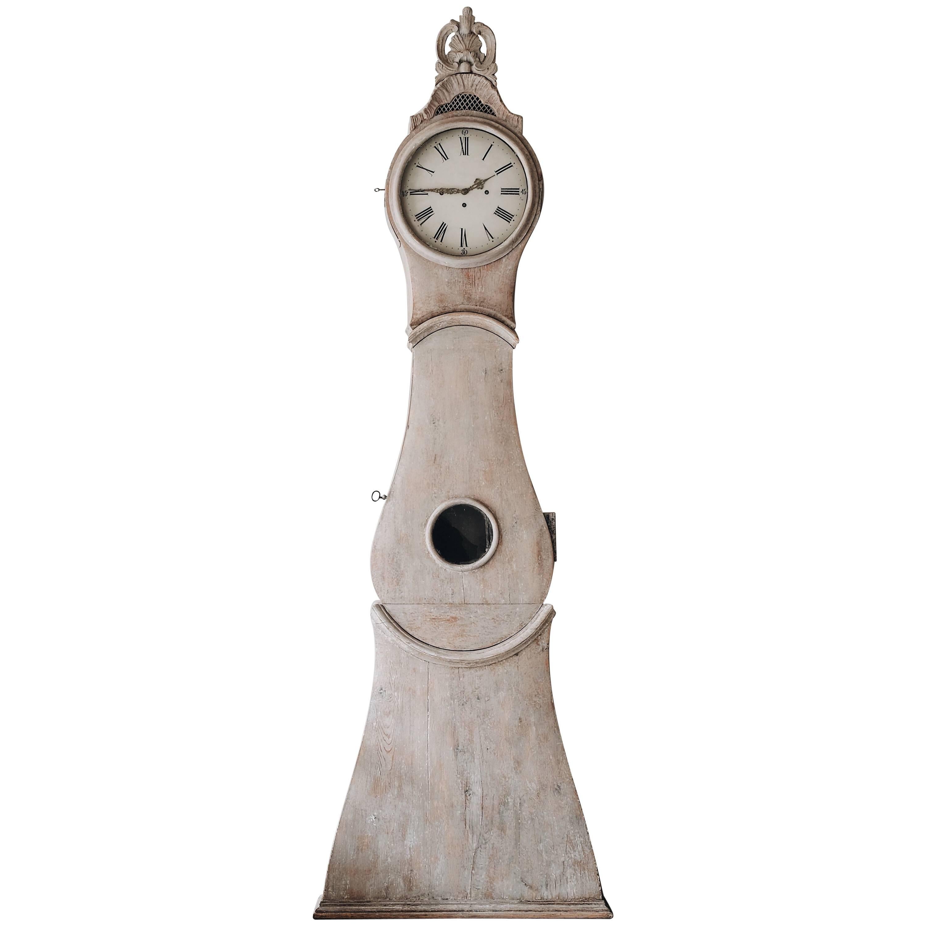 18th Century Swedish Rococo Tall Case Clock