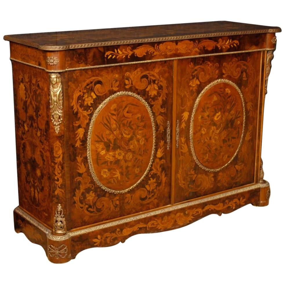 20th Century, French Sideboard with Floral, Inlay