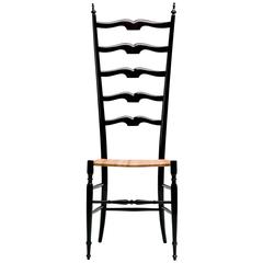 1950s Italian High Back Lacquered Chiavari Chair 3