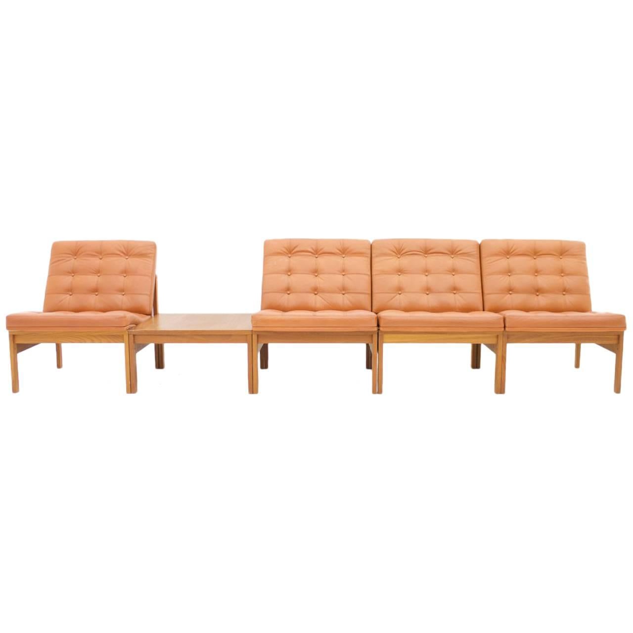 Torben Lind and Ole Gjerlov Modular Seating Sofa Chairs for France & Son Denmark For Sale